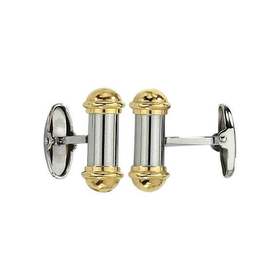 Mens Stainless Steel 24k Gold Plating Cuff Links