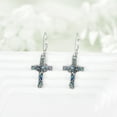thumbnail image 2 of Butterfly Cross Earrings Sterling Silver Abalone Shell Cross Earrings Dangle Drop Leverback Earrings Jewelry Gifts for Women, 2 of 6