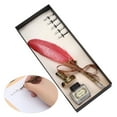 thumbnail image 4 of Quill Pen Set, Retro Calligraphy Pen Kit Antique  For Calligraphy Practicing For Writing White,Brown,Big Red,Pink, 4 of 8