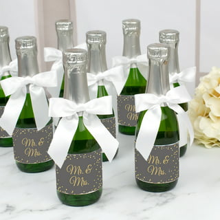 Chocolate Wedding Favors - 6 Organza Bags with Personalized Miniatures &  Tag - Bridal Shower favors for Guests (6 Pack)