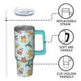 thumbnail image 3 of 30 oz Holiday Snowflakes Christmas Tumbler with Handle and Straw, Stainless Steel Cup 30 oz, Leak Proof Winter Mug, Gifts for Women, 3 of 5