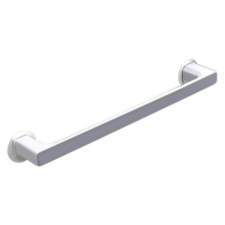 Self Adhesive Towel Rod Bar Wall Bath Towel Holder Rail Rack for Kitchen  Bathroom - 34cm - White 
