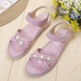thumbnail image 1 of Sandalias planas de verano con punta abierta y cabeza redonda para mujer, sandalias decorativas de flores de viento sencillas y cómodas a la moda Retro multicolor 202340 Gao Jinjia LED, 1 of 2