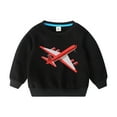 thumbnail image 3 of Hpgjzj Unisex Kids Airplane Print Cotton Thin Pullover Sweatshirt T-Shirt Toddler Baby Crewneck Long Sleeve Tshirts Tops Blouse, 3 of 3
