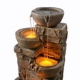 thumbnail image 6 of Teamson Home 33.27" Water Fountain with LED Lights, Brown, 6 of 14
