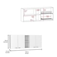 thumbnail image 4 of FM FURNITURE Austin 2-Piece Modern Engineered Wood Kitchen Set in White/Onyx, 4 of 9