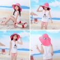 thumbnail image 2 of Summark Children'S Uv Protection Beach Sun Hat Wide Brim Bucket Hat Boys And Girls Fashion Leisure Outdoor Travel Camping Fishing Sun Hat, 2 of 5