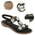 thumbnail image 3 of LEEy-World Chaussures pour Femmes Sandales Plates à Bride Cheville et Bout Ouvert, 3 of 5