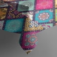 thumbnail image 3 of Boho Bohemia Flower Rectangle Tablecloth 60"x84",Waterproof Polyester Rectangle Table Cloth, Wipeable Spillproof Polyester Tablecloth for Dining, Camping, Indoor and Outdoor, 3 of 5
