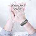 thumbnail image 4 of Pulsera inteligente con medición de temperatura corporal Pulsera ultrasónica repelente de mosquitos Meterk Morado, 4 of 7