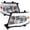 Chrome Housing Clear Lens, variant on Spec-D Tuning Chrome Headlights w/ LED Tube Compatible with 2005-2011 Toyota Tacoma, Left + Right Pair Headlamps Assembly