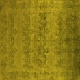 thumbnail image 1 of Ahgly Company Machine Washable Indoor Square Oriental Yellow Industrial Area Rugs, 6' Square, 1 of 4