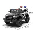 thumbnail image 2 of NIGSQJB 12V Kids Ride On Car w/ Parent Remote Control, Electric Police Car w/ Dual Drive,Bluetooth,MP3 Music,Headlights,4 Wheel Suspension,Slow Start, 3.11MPH UTV Toy,Gift for Kids Aged 2-4,Black W, 2 of 16