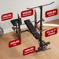 thumbnail image 4 of Memoryfield Ensemble de Banc de Musculation 7 en 1 avec Support pour Squats, Banc-Press Réglable avec Extension des Jambes et Courbure Preacher, Banc d'Entraînement Pliable pour Gym à Domicile avec Lat Pulldown, 4 of 8