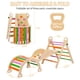 thumbnail image 3 of QinaQin Juego de escalada infantil 9 en 1 de madera con triángulo, arco, resbaladilla y más, ideal para interior o exterior con capacidad de 220 lb, 3 of 9