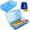 Blue, variant on Bxaolu Pencil Box, Large Capacity Clear Pencil Case, 1 Pack Hard Pencil Case, Clear Crayon Box with Snap-tight Lid, Stackable Design, Plastic Storage Box for Home Office Supplies, Purple