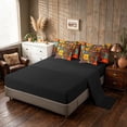 thumbnail image 4 of Manfei African Tribal Twin Bedding, Exotic Style Bedding Comforter Set, Multicolor, Black Reversible 7pcs, 4 of 6