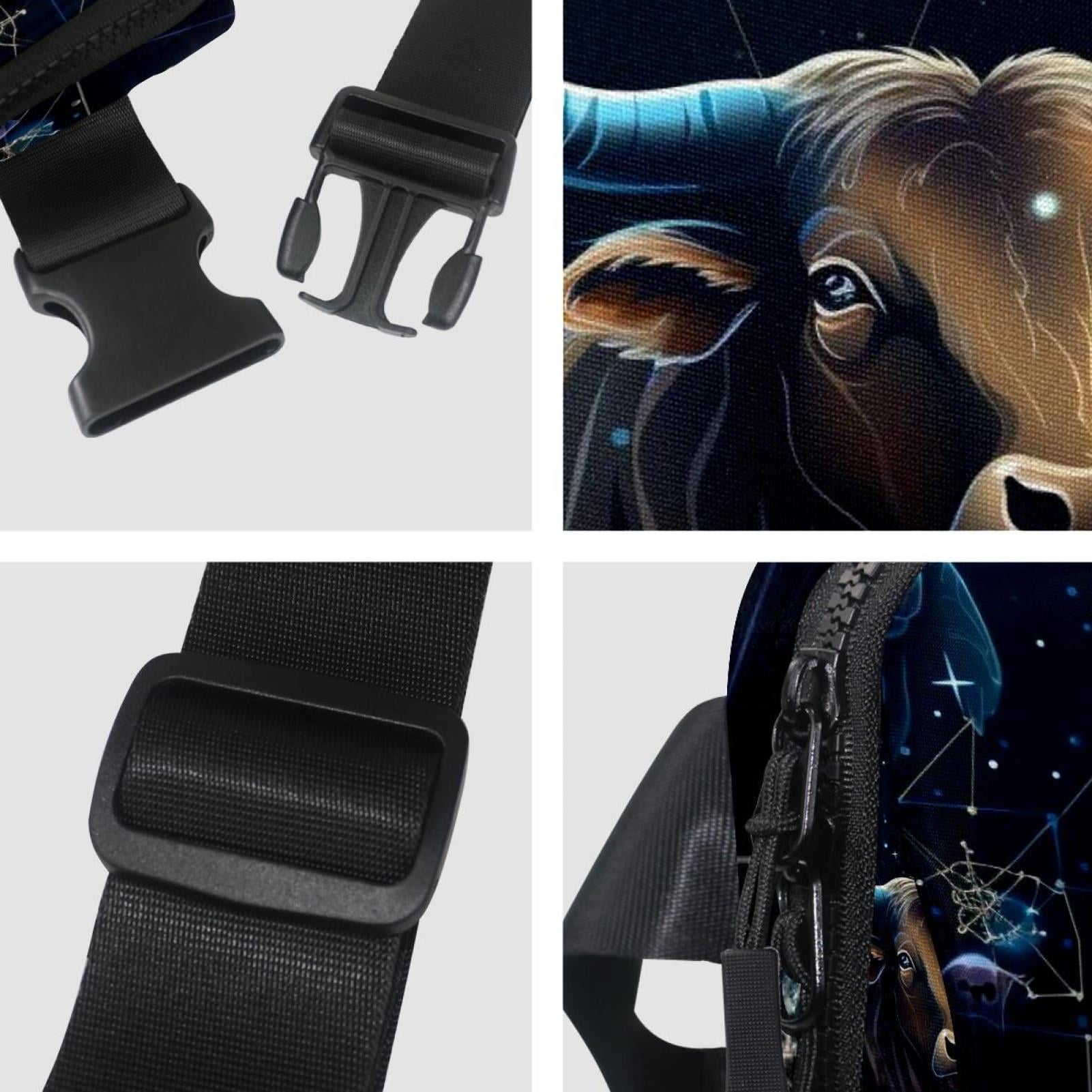 Taurus Running Belt Fanny Packs Waist Packs with Extension Strap Unisex Lightweight Adjustable