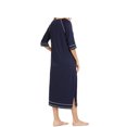 thumbnail image 4 of Maxcozy Maternity Nightgown Women Loose Round Neck Short Sleeved Zipper Pajamas Sleepwear with Pockets, 4 of 6