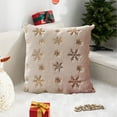 thumbnail image 4 of PONPRNGY 1Pc Christmas Tree Decorative Throw Pillow Covers Soft Faux Fur Fuzzy Cute Couch Cushion Case with Snowflake Glitter Pillowcase for Home Decor Sofa Bed Living Room 15×15 Inch, 4 of 6