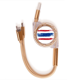 thumbnail image 1 of Dibujo Acuarela Tailandia bandera ilustracion Cable de carga telescópico múltiples USB tres en uno, 1 of 3