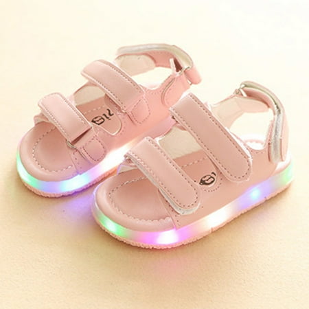 

〖Roliyen〗Toddler Shoes Toddler Kids Sport Boys Girls Baby Sandals Led Luminous Shoes Sneakers