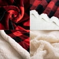 thumbnail image 4 of ToyKingdee Sherpa Fleece Blanket - Buffalo Plaid Christmas Blanket, Super Soft Cozy Warm Thick Winter Throw Blankets for Couch and Bed, 4 of 7
