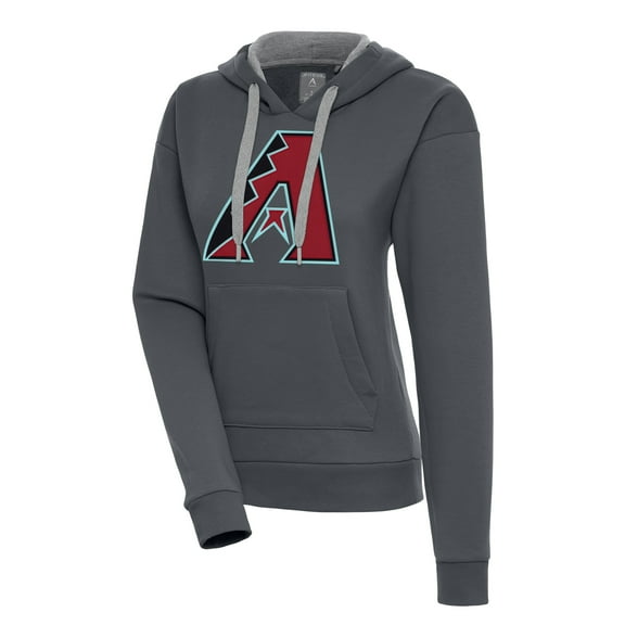 Women's Antigua Charcoal Arizona Diamondbacks Victory Pullover Hoodie