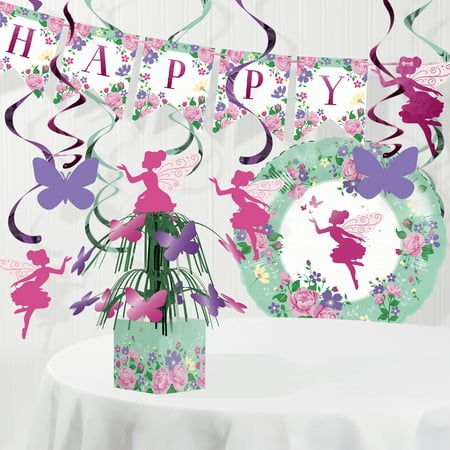 Floral Fairy Sparkle Birthday Decorations Kit