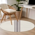 thumbnail image 4 of Farmhouse Gray Round Rugs for Living Room 3ft Sripes Cream Background Non Slip Circle Rug Washable Low-Profile Indoor Carpet for Bedroom, Dining Room, Bathroom, 4 of 9