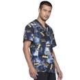 thumbnail image 3 of Tooniforms Men Scrubs Top, V-Neck, Plus Size, TF730, 5XL, Night Life, 3 of 7