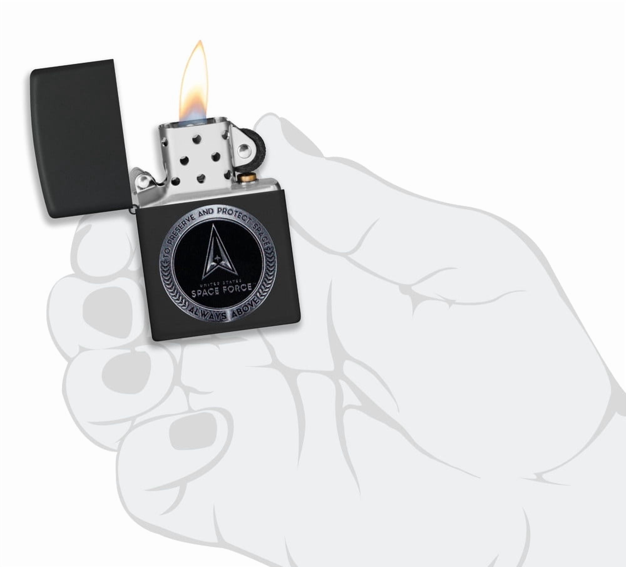 Zippo 48548 U.S. Space Force Design Black Windproof Pocket Lighter
