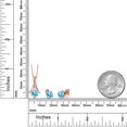 thumbnail image 5 of Gem Stone King 2.51 Ct Blue Apatite White Diamond 18K Rose Gold Plated Silver Pendant and Earrings Jewelry Set, 5 of 5
