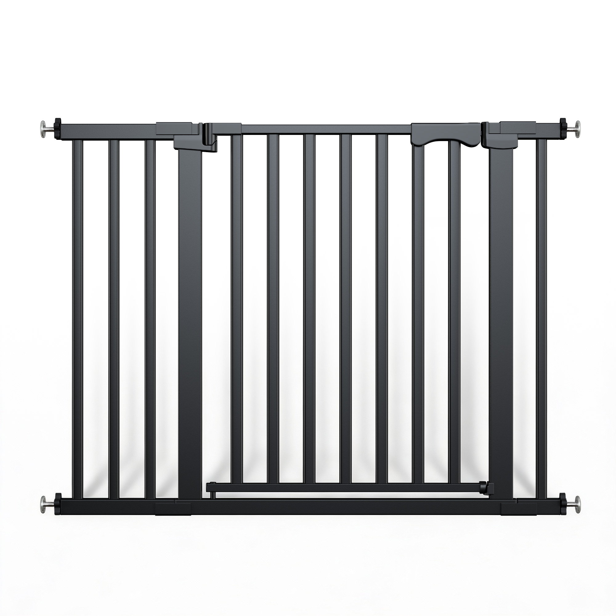 Vebreda 30" Extra Tall Baby Gates for Doorway, Auto Close Pet Gate, 30" to 43" Wide Pressure Mounted, Gifts for Mom, Black