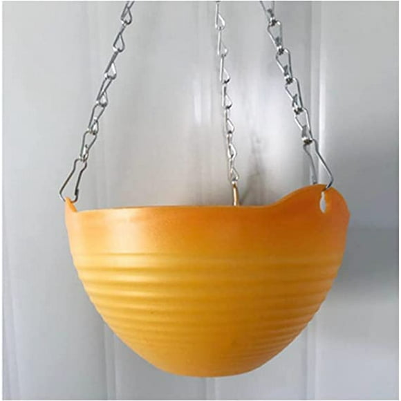 Hanging Planters Hanging Flower Pot with Chain Plastic Wall Mounted Planting Plant Basket Planters for Home Garden Indoor Outdoor Balcony Hanging Flow