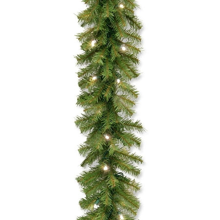 9' x 10 B and O Pre-Lit Norwood Fir Artificial Christmas Garland – Warm White LED Lights