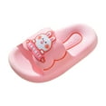 thumbnail image 3 of Wxirdiow Toddler Girl Bathroom Shoes Kids Lightweight Soft EVA Non-Slip Slides Slippers Open Toe Comfy Sandals for Toddler Boys Girls Pink Size,9, 3 of 4