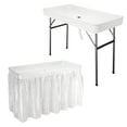 thumbnail image 2 of 4 Ft. Party Folding Ice Table with Matching Skirt White, 2 of 5