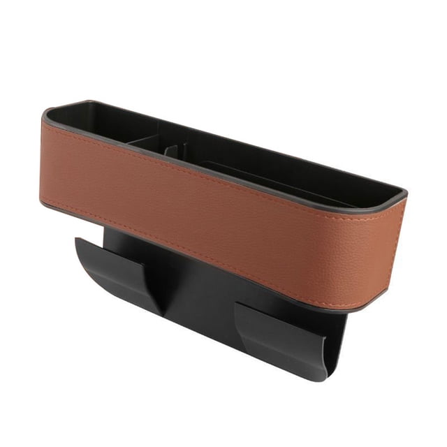 IKemiter Car Seat Pockets PU Leather Car Console Side Organizer Filler Catch Storage Box Large Capacity