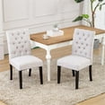 thumbnail image 2 of Costaelm Jameson Fabric Tufted Dining Side Chair in Light Gray, 2 of 10