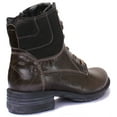 thumbnail image 3 of Josef Seibel Sandra 64 Women's Lace Up Leather Side Zip Boots In Olive Size 8.5, 3 of 6