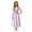 Purple, variant on Girls Spring and Fall Long Sleeved Dress Fashionable Printed Strap Waist Dress (7-12Y)