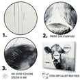 thumbnail image 3 of Designart "Minimalist Black And White Cow I" Animals Cow Floater Framed Wall Decor, 3 of 5