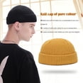 thumbnail image 4 of Qarigey Gorro informal para hombre y mujer, gorra elástica de Color sólido, ropa, tocado, cómodo, para invierno, para clima frío Sombreros Amarillo oscuro Qarigey AP013029-11, 4 of 6