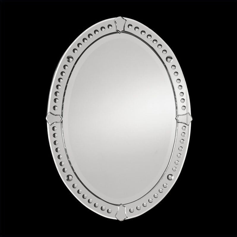 Uttermost Graziano Frameless Oval Wall Mirror With Convex Circles