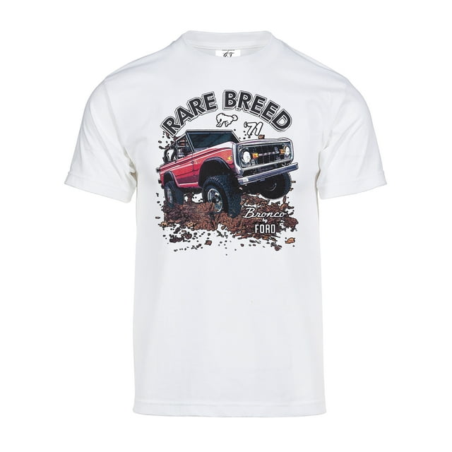 Gravity Trading Mens Rare Breed Ford Bronco Short-Sleeve T-Shirt - White - S