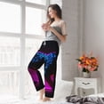 thumbnail image 5 of Cauagu Futuristic Purple Panther A、 Pajama Pants for Women Loose Fit Wide Leg Trouser Pants Casual Elastic Waist Drawstring Lounge Pants, 5 of 6