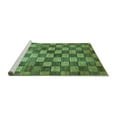 thumbnail image 2 of Ahgly Company Machine Washable Indoor Rectangle Checkered Turquoise Blue Modern Area Rugs, 7' x 9', 2 of 4