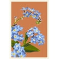 thumbnail image 3 of Forget-Me-Nots, Letterpress (100% Cotton Canvas Reusable Tote Bag), 3 of 3