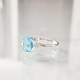 thumbnail image 5 of Swiss Blue Topaz Ring, 925 Sterling Silver, CZ Ring, Women Ring, Natural Topaz, November Birthstone, Christmas, Thanksgiving, Tiny Dainty Ring, Handmade, Statement Jewelry, Wedding, Anniversary Gift, 5 of 8
